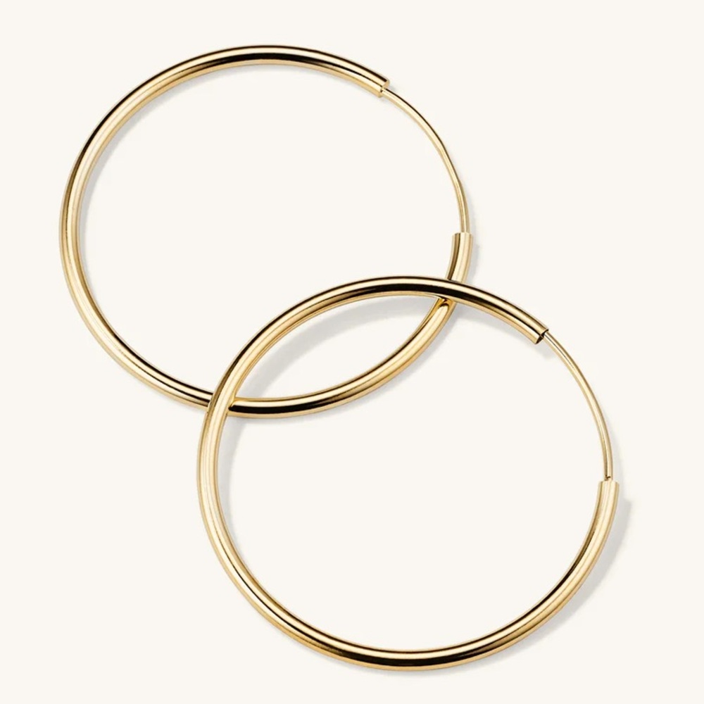 Mejuri 14K Gold Large Hoops Earrings